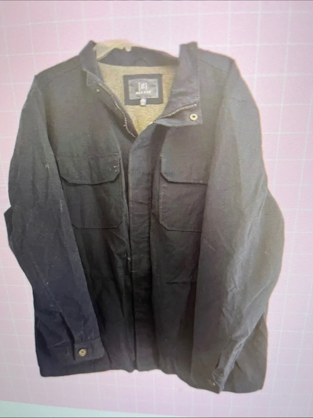 George Black Military Field Jacket with Chest Flaps